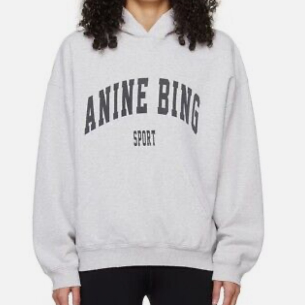 Anine Bing Harvey Sweatshirt In Heather Gray L